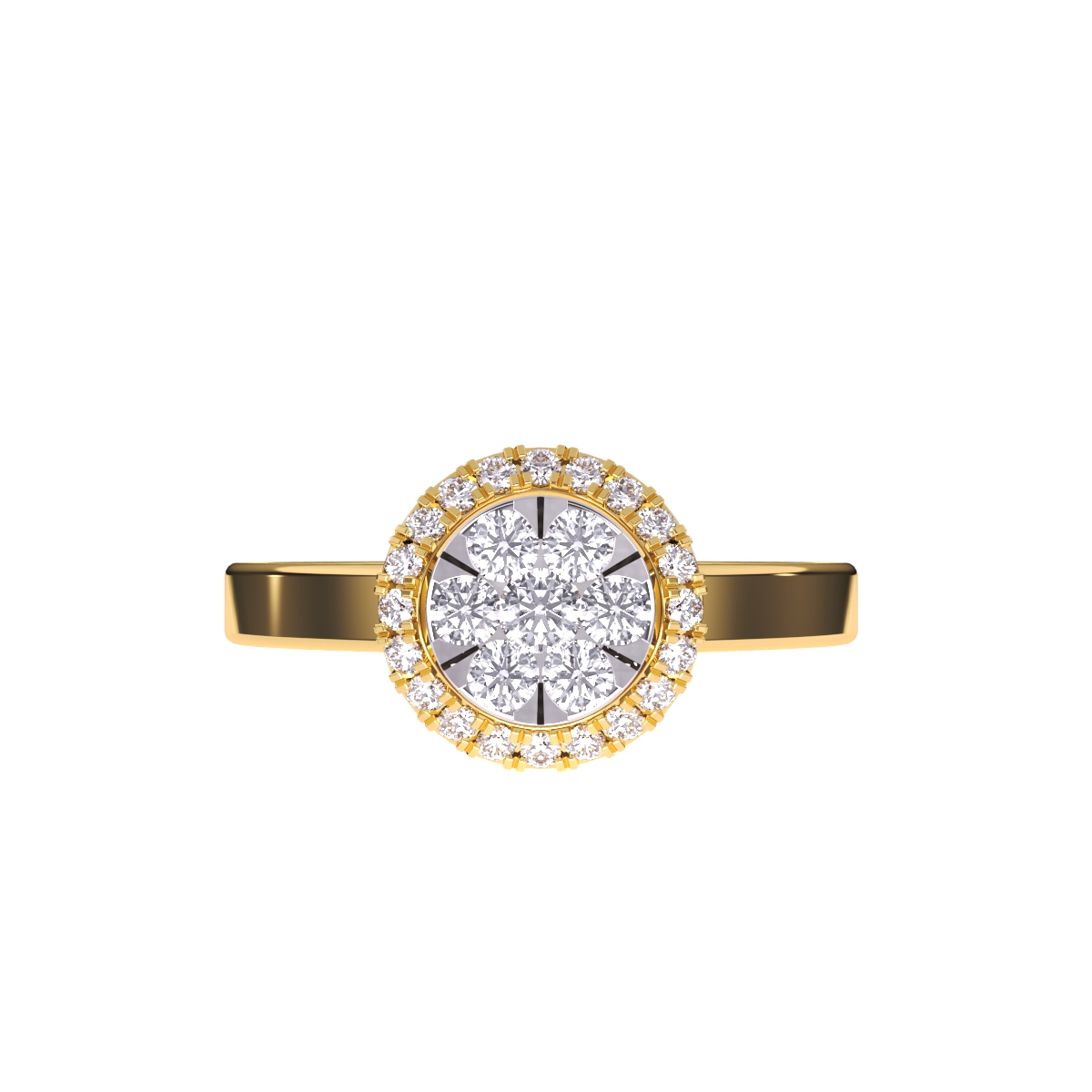 Amazing Round Halo Diamond Engagement Ring